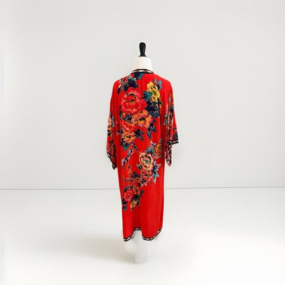Flying Tomato Anthropologie Duster Kimono Top Size S/M Floral Print Cardigan - Picture 1 of 11
